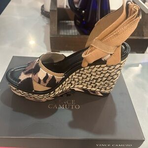 Vince Camuto Pharrah Women's Platform Sandals Camo Leopard